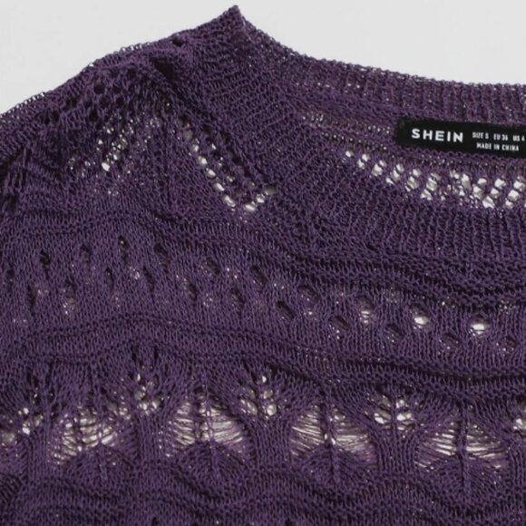 3/$35 shein lune drop shoulder open knit sweater - Picture 8 of 9